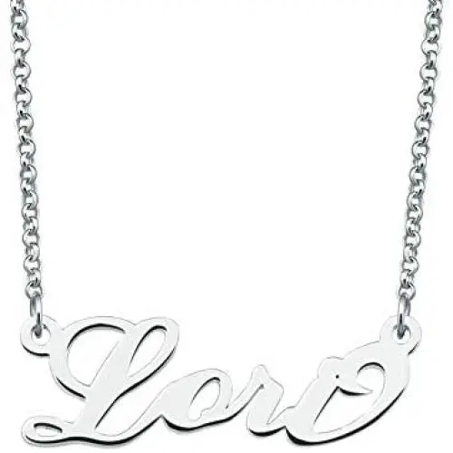 CoolJewelry Name Necklace Personalized Custom Made Nameplate Initial Necklace 925 Sterling Silver Jewelry Birthday Gift CoolJewelry Name Necklace Personalized Custom Made Nameplate Initial Necklace 925 Sterling Silver Jewelry Birthday Gift
