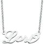 CoolJewelry Name Necklace Personalized Custom Made Nameplate Initial Necklace 925 Sterling Silver Jewelry Birthday Gift