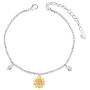925 Sterling Silver Sunflower Bracelet Jewelry Perfect Gift For Women Girls