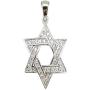 DTJEWELS 0.40 Ct D/VVS1 Diamond Beautiful Star Of David Shape Pendant Necklace 14k White Gold Finish Valentine Day Gift
