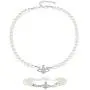 BOMAIL Vivienne Westwood Golden Silver Saturn Faux Pearl Necklace Bracelet Set Pearl Bead Necklaces Crystal Rhinestone Saturn Planet Necklace for Women Girls BOMAIL Vivienne Westwood Golden Silver Saturn Faux Pearl Necklace Bracelet Set Pearl Bead Necklaces Crystal Rhinestone Saturn Planet Necklace for Women Girls