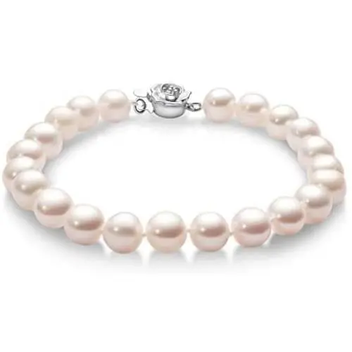 Pearl Bracelets Genuine Freshwater Cultured 7-8mm/8-9mm Pearl Bracelet with Flower Clasp Jewelry Gift for Women Wife Girls Mother Pearl Bracelets Genuine Freshwater Cultured 7-8mm/8-9mm Pearl Bracelet with Flower Clasp Jewelry Gift for Women Wife Girls Mother