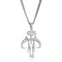 Star Wars Jewelry Mandalorian Cut Out 925 Sterling Silver Mens Pendant Necklace