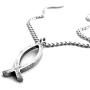 FORGIVEN JEWELRY Jesus Fish Large Ichthus Chain Necklace