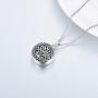 PROESS Tree of Life Necklace-Cremation Necklace for Ashes Sterling Silver Family Tree Pendant Urn Necklace Keepsake Jewelry for Human Ashes for Men Boys