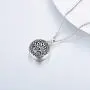 PROESS Tree of Life Necklace-Cremation Necklace for Ashes Sterling Silver Family Tree Pendant Urn Necklace Keepsake Jewelry for Human Ashes for Men Boys