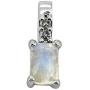YoTreasure 0.58 ct Moonstone Solid 925 Sterling Silver Chain Pendant
