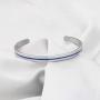 The Thin Red Line Jewelry Firefighter Support Gifts for Women Female Officer Firefighters Wife Bangle Police Officer Gift