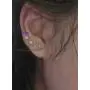 Rose Gold Stud Earrings for Women Men Girls- 3 Pairs of Hypoallergenic Sterling Silver Small Cubic Zirconia Earrings Set