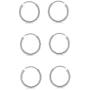 GULICX Silver Hoop Earrings for Women, 3 Pairs 925 Sterling Silver Gold Hoop Earrings Set for Girls, Hypoallergenic Small Sleeper Cartilage Hoops Rings, Thickness 1.2 mm, Diameter 8mm.10mm.12 mm
