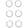 GULICX Silver Hoop Earrings for Women, 3 Pairs 925 Sterling Silver Gold Hoop Earrings Set for Girls, Hypoallergenic Small Sleeper Cartilage Hoops Rings, Thickness 1.2 mm, Diameter 8mm.10mm.12 mm