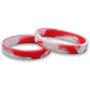 Fundraising For A Cause | Red & White Oral Cancer Awareness Bracelets - Red & White Ribbon Cancer Awareness Silicone Bracelets for Adults