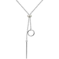 YOUCANDOIT2 Geometric Style Circle Cylindrical Stick Bar Dangle Earrings Necklace Sets for Women Teen Girls Minimalist Jewelry Lovers, Hypoallergenic/Never Fade