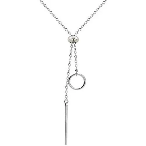 YOUCANDOIT2 Geometric Style Circle Cylindrical Stick Bar Dangle Earrings Necklace Sets for Women Teen Girls Minimalist Jewelry Lovers, Hypoallergenic/Never Fade