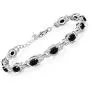Gem Stone King 8.00 Ct Oval Black Onyx 925 Sterling Silver 7 Inch Bracelet With 1 Inch Extender Gem Stone King 8.00 Ct Oval Black Onyx 925 Sterling Silver 7 Inch Bracelet With 1 Inch Extender