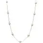 Sterling Silver Chain Station Illusion Necklace Made with Swarovski Crystal Simulated Pearls Sterling Silver Chain Station Illusion Necklace Made with Swarovski Crystal Simulated Pearls