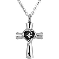 Jesse Ortega Cross Cremation Jewelry Urn Necklace of Ashes Keepsake Memorial Pendant Necklace
