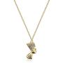 YOOE Egyptian Pharaoh King Queen Pendant Necklace,Punk 14K Gold Nefertiti Pharaoh Africa Women Girls Jewelry