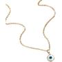 3 Pcs Evil Eye Necklace Dangle Earrings Set Chain Charm Blue Eyes Amulet Pendant Necklace Ojo Turco Kabbalah Protection Drop Earrings Adjustable Collar Necklace Delicate Jewelry Gift