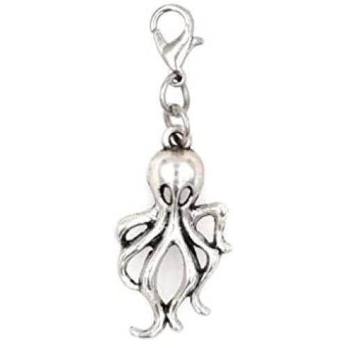 Its All About...You! Octopus Clip on Charm Perfect for Necklaces and Bracelets 94Ac