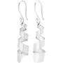 Pepe Dominguez 925 Sterling Silver Ribbon Falling in a Spiral Drop Earrings