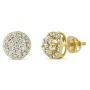 Mens Ladies 14K Gold Over Silver Lab Diamond Earrings Screw Back Studs Iced Out aretes para hombre - Mens Earrings, Screw Back, Mens Jewelry, Hip hop Earring