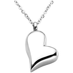 Jovivi Personalized Custom Stainless Steel Heart Urn Necklaces for Ashes Memorial Pendant Keepsake Cremation Jewelry with Filler Kit & Gift Box