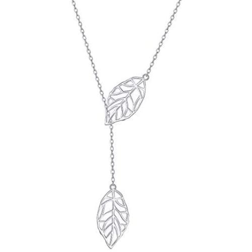 Long Necklace Sterling Silver Larait Bar Y Lariat Long Chain Drop Adjustable Necklace Gift for Her, 30''