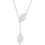 Long Necklace Sterling Silver Larait Bar Y Lariat Long Chain Drop Adjustable Necklace Gift for Her, 30''