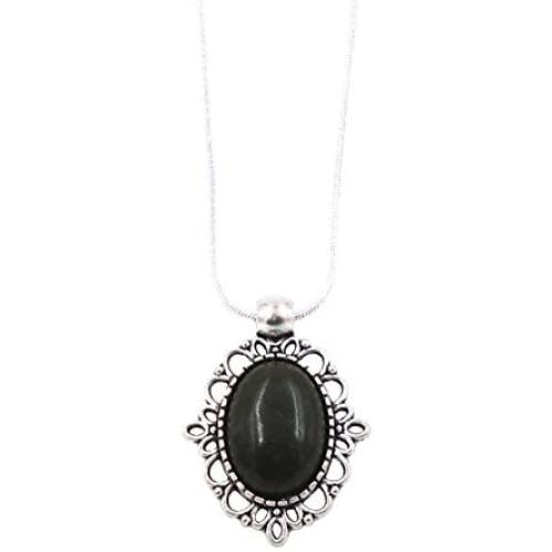 Irish Connemara Marble: Oval Scalloped Pendant
