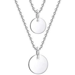 JO WISDOM Choker Layered Y Necklaces,925 Sterling Silver Choker Layered Coin Pendant Necklace,Jewelry for Women