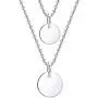 JO WISDOM Choker Layered Y Necklaces,925 Sterling Silver Choker Layered Coin Pendant Necklace,Jewelry for Women
