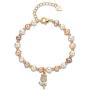 Freshwater Pearl Bracelets Multicolor Cultured Pearl 14K Gold Filled Bracelet with Adjustable Chain Jewelry Gift for Women Wife Girls Mother