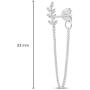 Highstreet .925 Sterling Silver dangling drop chain earrings for women | elegant design | hypoallergenic | light and easy on the ear for all day use