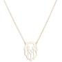 QIAN0813 Geometric Origami Lion Pendant Necklace Hollow Animal Hypoallergenic Jewelry for Women Men