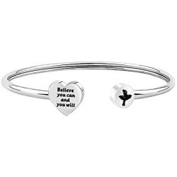 Dance Inspirational Keychain Dance Recital Gift Believe You Can and You Will