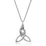 Oxidized 925 Sterling Silver Celtic Knot Cross, Shamrock Clover, Tinity Heart, Turtle, Angel and Mom Pendant Necklace, 18''