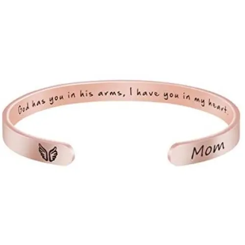 Joycuff Memorial Gift for Loss of Mom Dad Grandma Grandpa Son Sister Husband Brother Rose Gold Sympathy Bracelet Bereavement Cuff Remembrance Bangle Joycuff Memorial Gift for Loss of Mom Dad Grandma Grandpa Son Sister Husband Brother Rose Gold Sympathy Bracelet Bereavement Cuff Remembrance Bangle