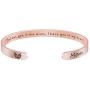 Joycuff Memorial Gift for Loss of Mom Dad Grandma Grandpa Son Sister Husband Brother Rose Gold Sympathy Bracelet Bereavement Cuff Remembrance Bangle