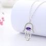 ELEGANZIA Evil Eye Necklace Sterling Silver - Hamsa Hand Necklace for Women Pendant with Chain Jewelry Cubic Zirconia for Mom Girls Birthday Anniversary