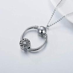 LONAGO 925 Sterling Silver O Pendant Fit Original Pandora Charm Necklace Charm Jewelry Gift for Women Girl