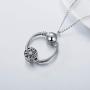 LONAGO 925 Sterling Silver O Pendant Fit Original Pandora Charm Necklace Charm Jewelry Gift for Women Girl