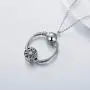 LONAGO 925 Sterling Silver O Pendant Fit Original Pandora Charm Necklace Charm Jewelry Gift for Women Girl LONAGO 925 Sterling Silver O Pendant Fit Original Pandora Charm Necklace Charm Jewelry Gift for Women Girl
