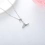 Mermaid Tail Necklace 925 Sterling Silver Heart Y Necklaces Jewelry Valentines Day Gift for Women