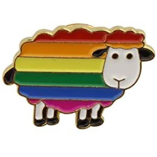 POTIY Rainbow Sheep LGBT Pin LGBT Lesbian Pride Jewelry Gay Pride Jewelry Gift for Men or Women