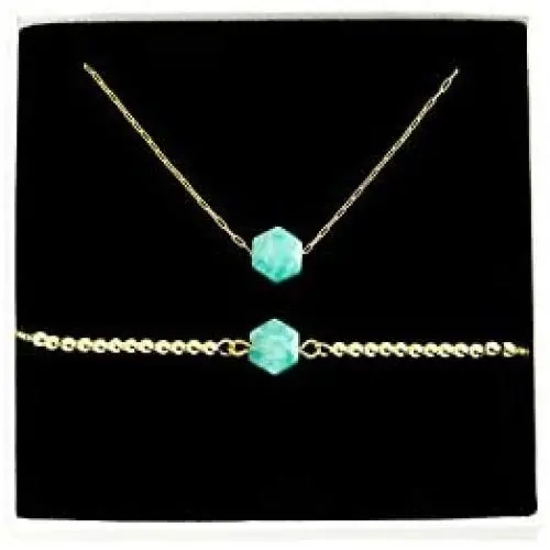 IUNIQUEEN Dainty Necklace Bracelet Set Jewelry for Women 18K Genuine Gold Plated Stainless Steel Chain Bead Jewelry Sets