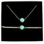 IUNIQUEEN Dainty Necklace Bracelet Set Jewelry for Women 18K Genuine Gold Plated Stainless Steel Chain Bead Jewelry Sets