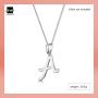 Amberta 925 Sterling Silver Alphabet Letter Pendant - Personalized Charm for Women - Stackable Symbol - Various Styles