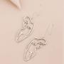 3 Pairs boob earrings Abstract Silver female Body Earrings Picasso women shape earrings wire face earrings-silver