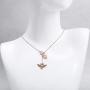 Winssi 18K Gold 316L Stainless Steel Bee Honeycomb Necklace Adjustable Y Lariat Necklace for Women